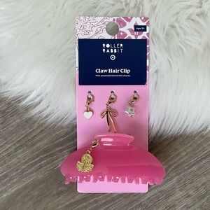 💗💞 Roller Rabbit x Target Light Pink Hair Clip with Gold Charms